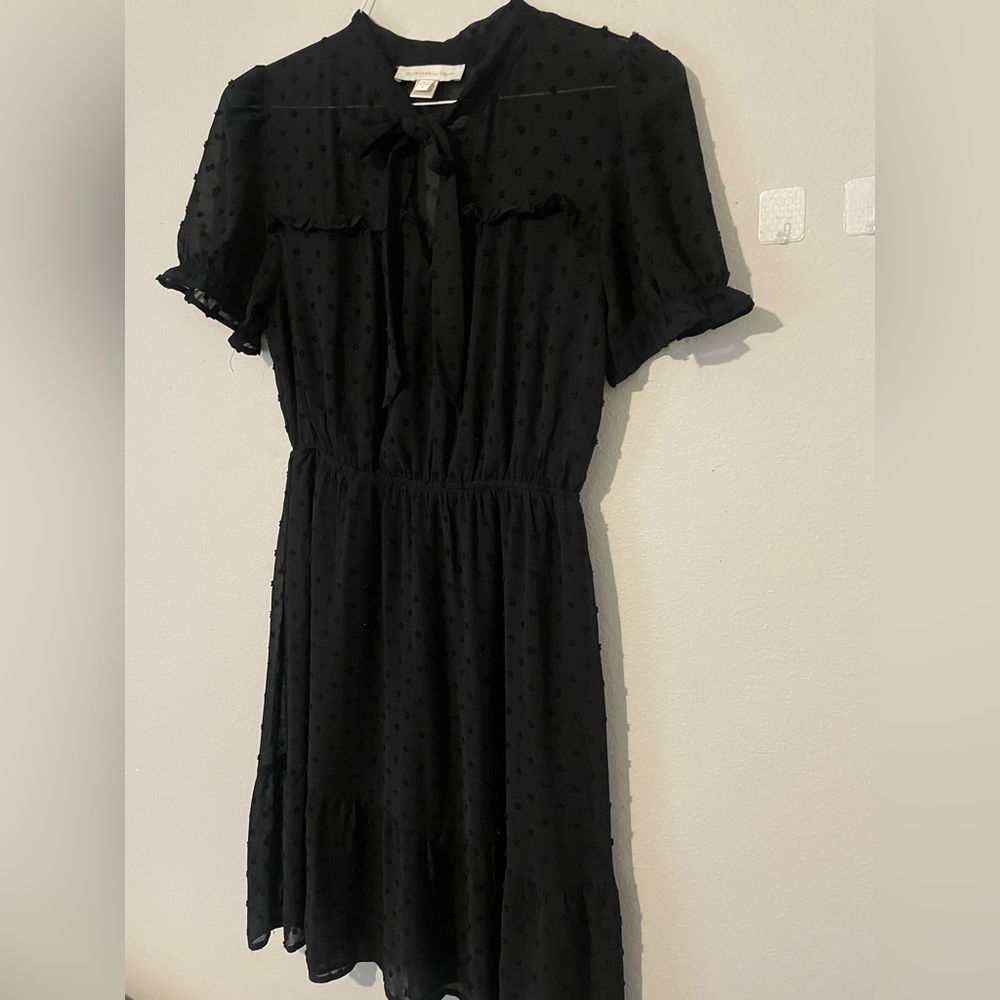 Stylish Black Ruffled Dress